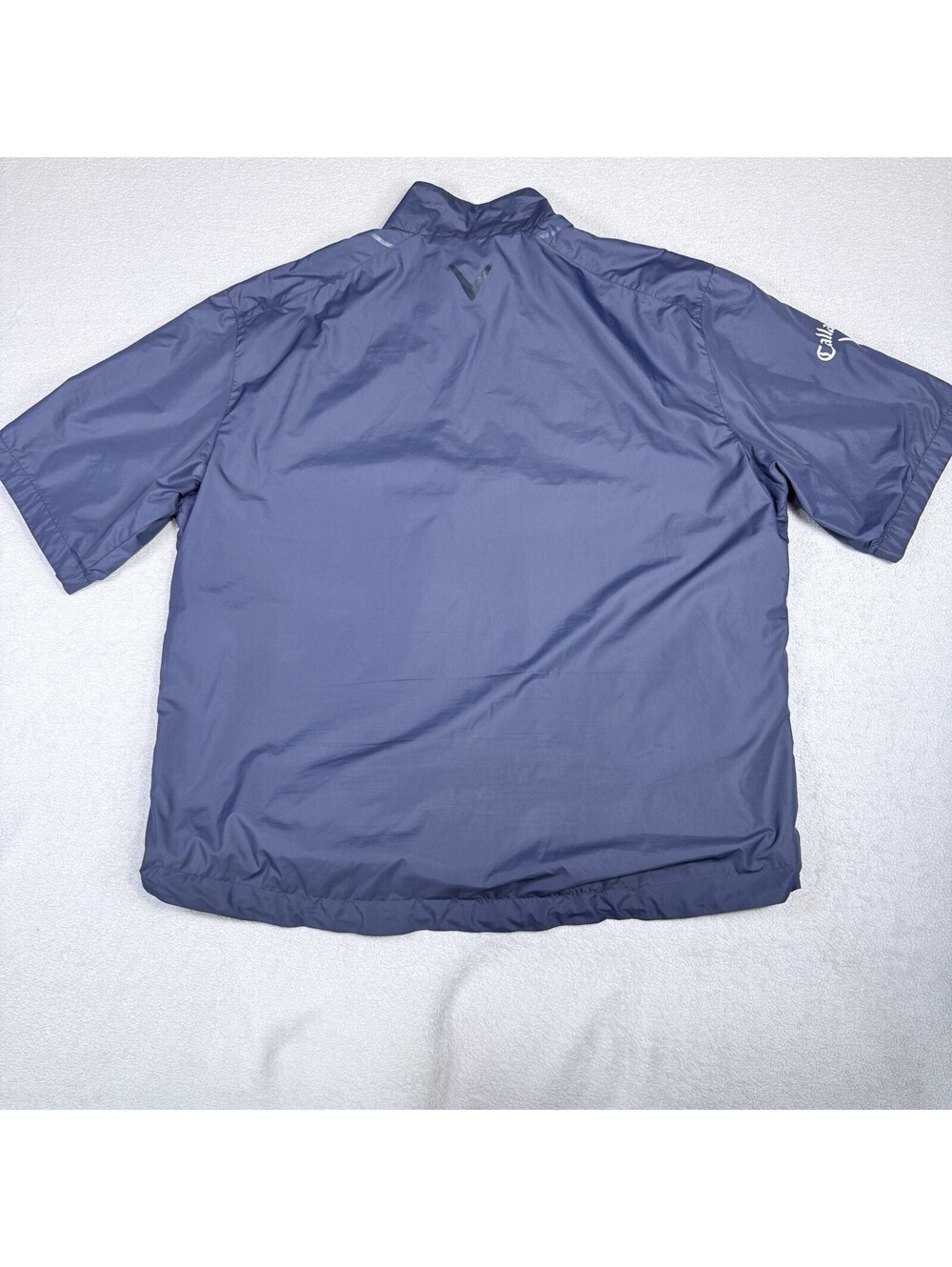 Callaway Windshirt Men XL Weather Series Blue 1/4 Zip Pullover Short Sleeve Golf - Picture 2 of 12